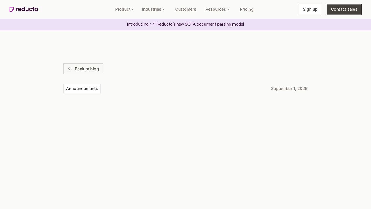 Reducto website screenshot