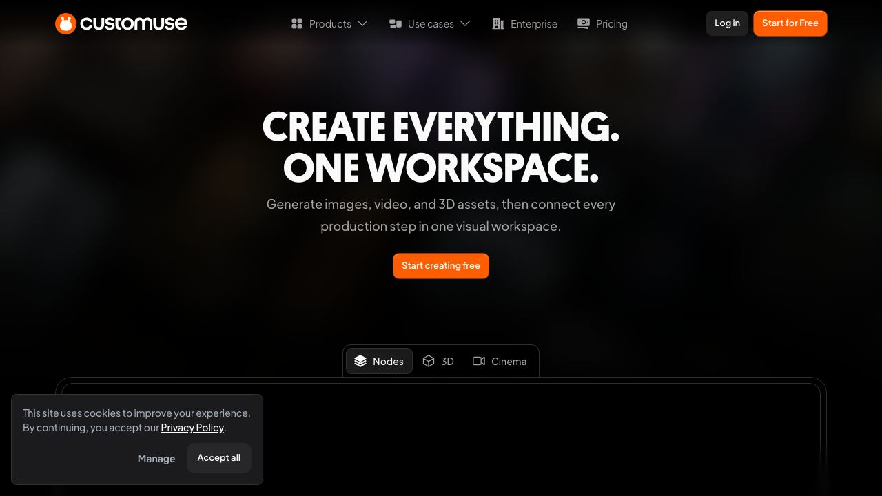 Customuse website screenshot