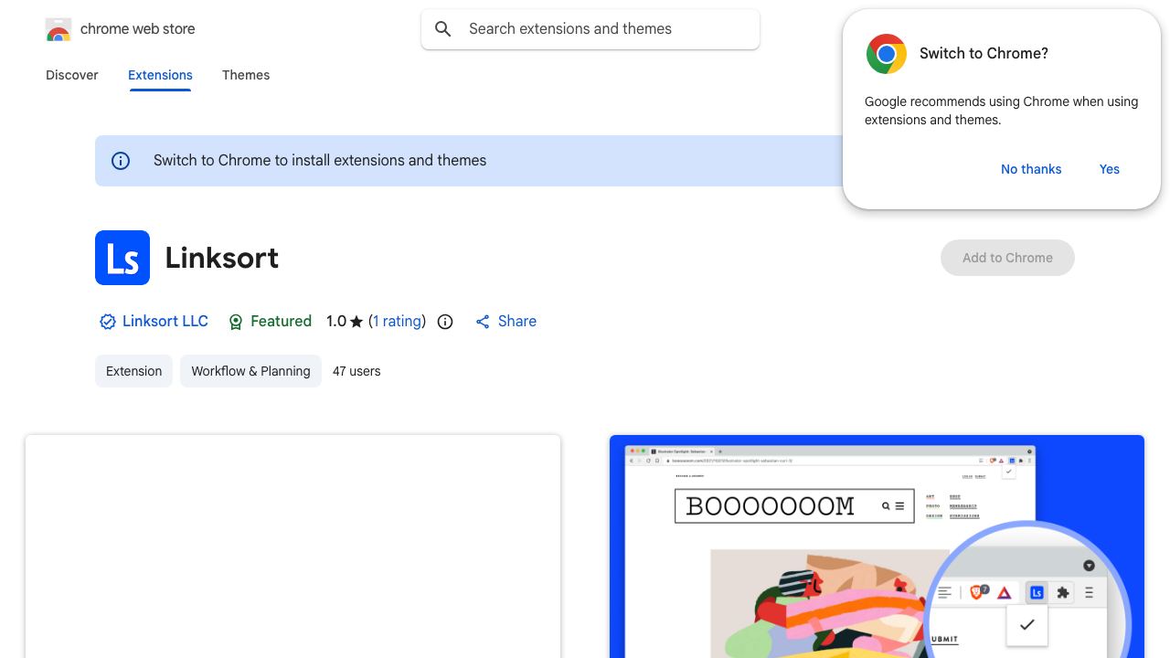 Linksort 网站截图