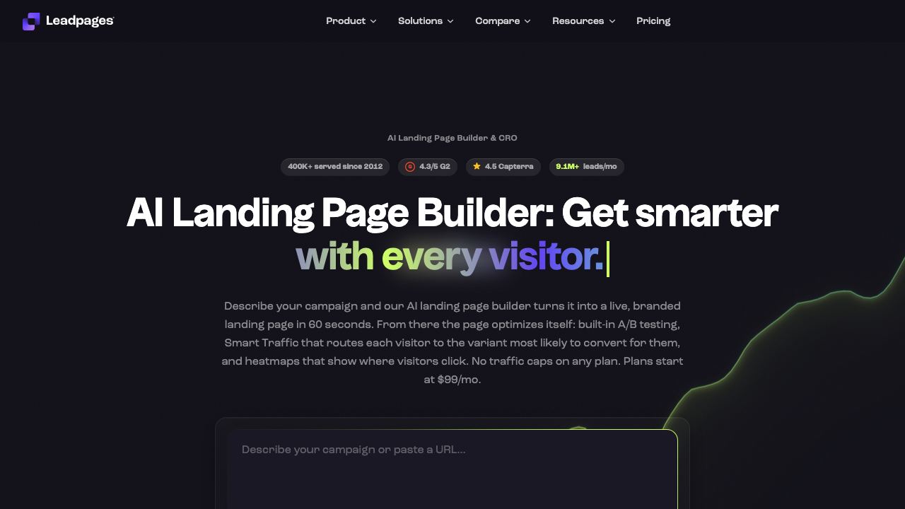 Leadpages 网站截图