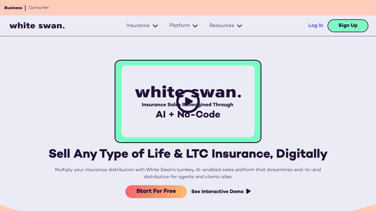 White Swan website screenshot