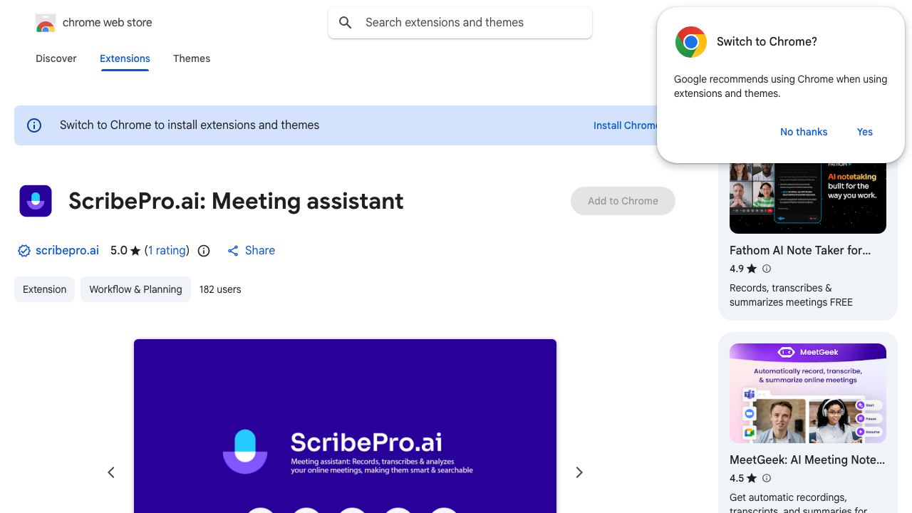 ScribePro.ai - Meeting assistant 网站截图