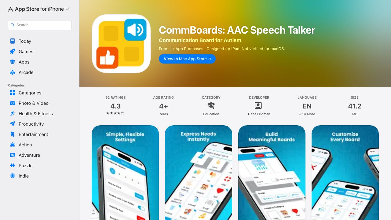 CommBoards - Aac speech assistant 网站截图