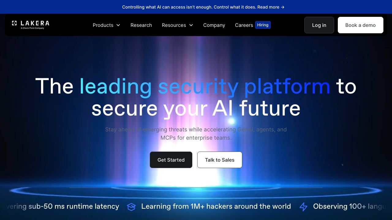 Lakera website screenshot