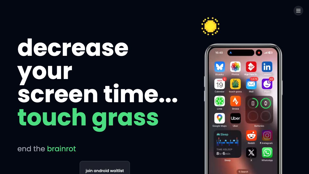 touch grass 网站截图