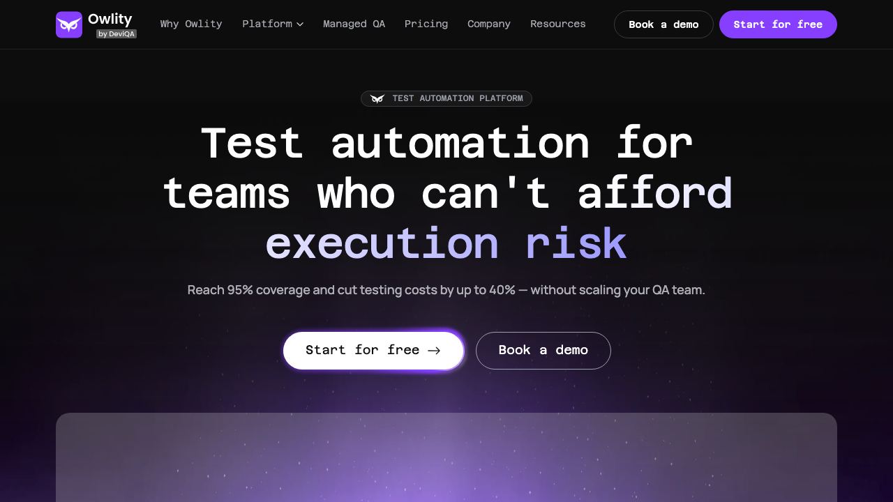 Owlity website screenshot