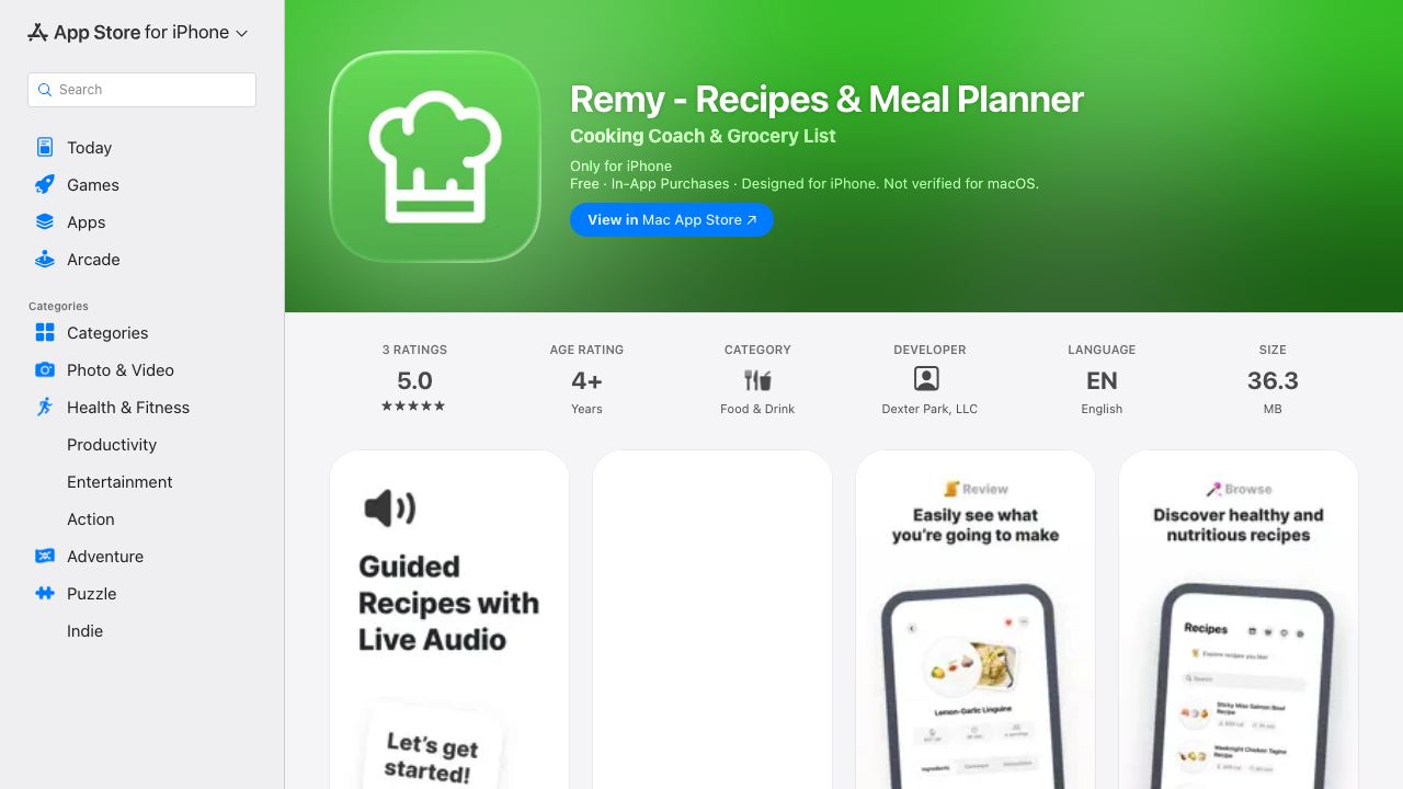 Remy website screenshot