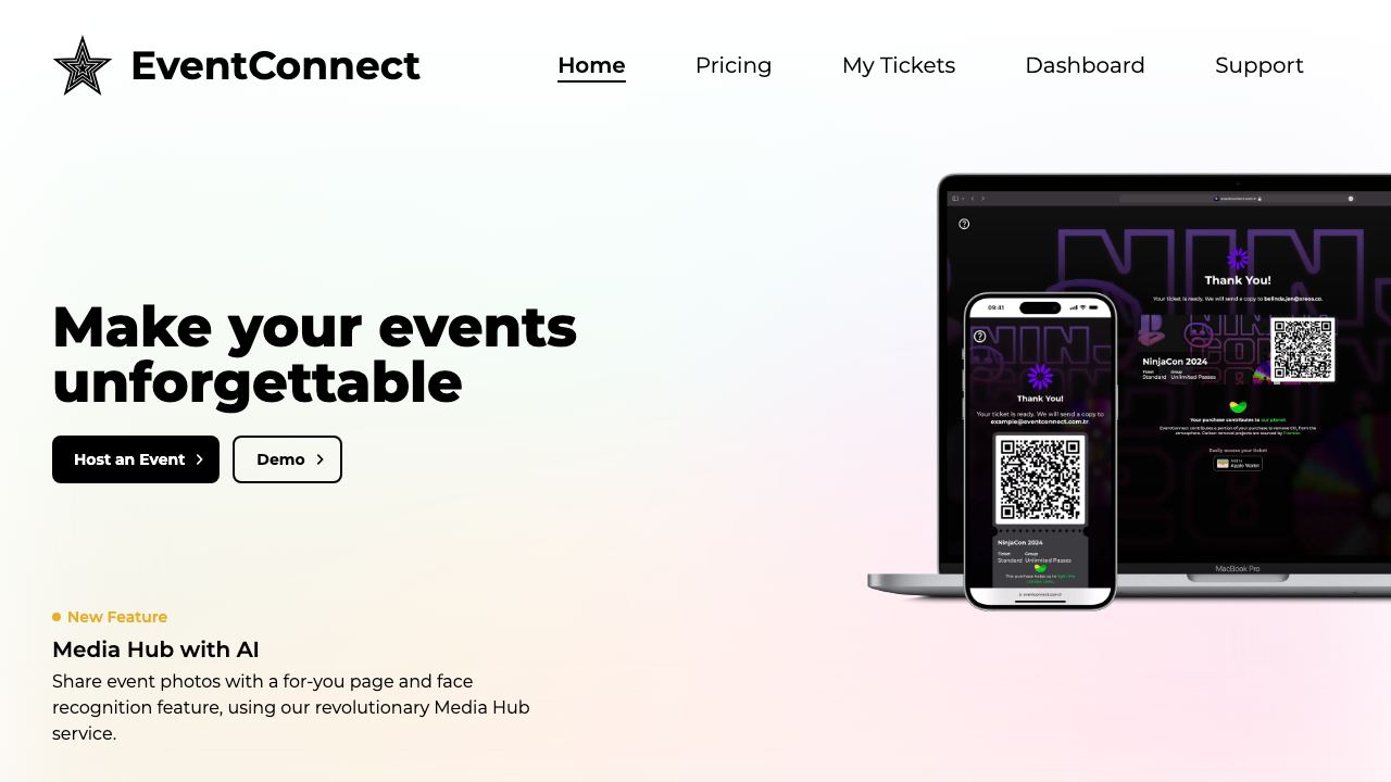 EventConnect 网站截图
