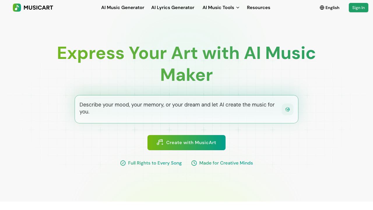 MusicArt 网站截图