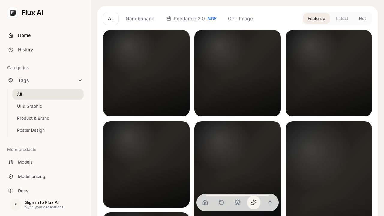 Open Source Flux AI Image Generator 网站截图