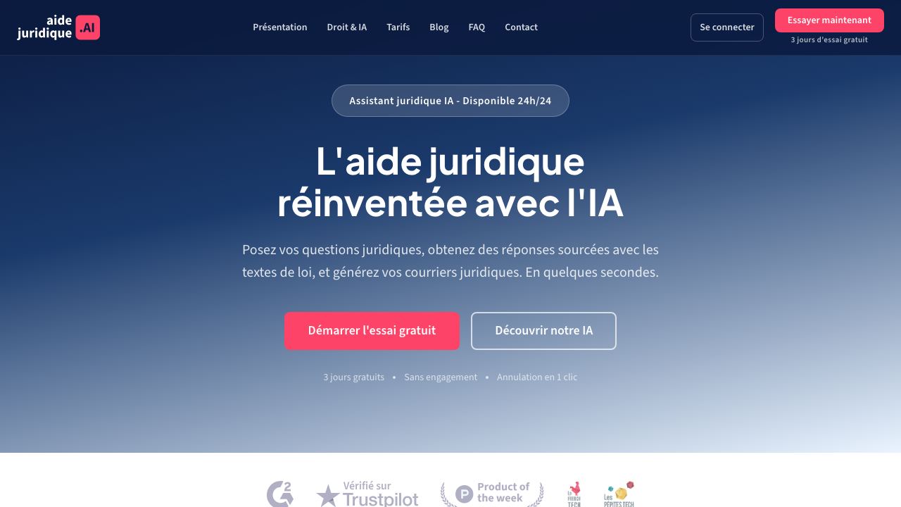 Aidejuridique.ai 网站截图