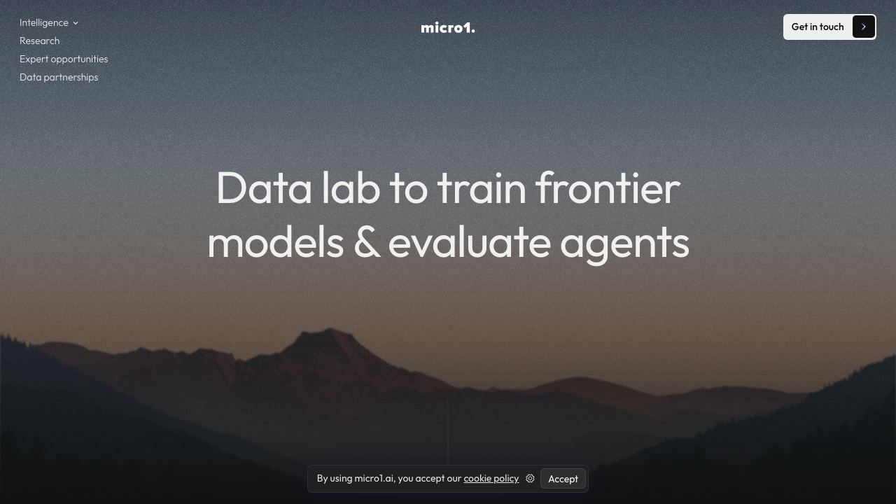 micro1 website screenshot