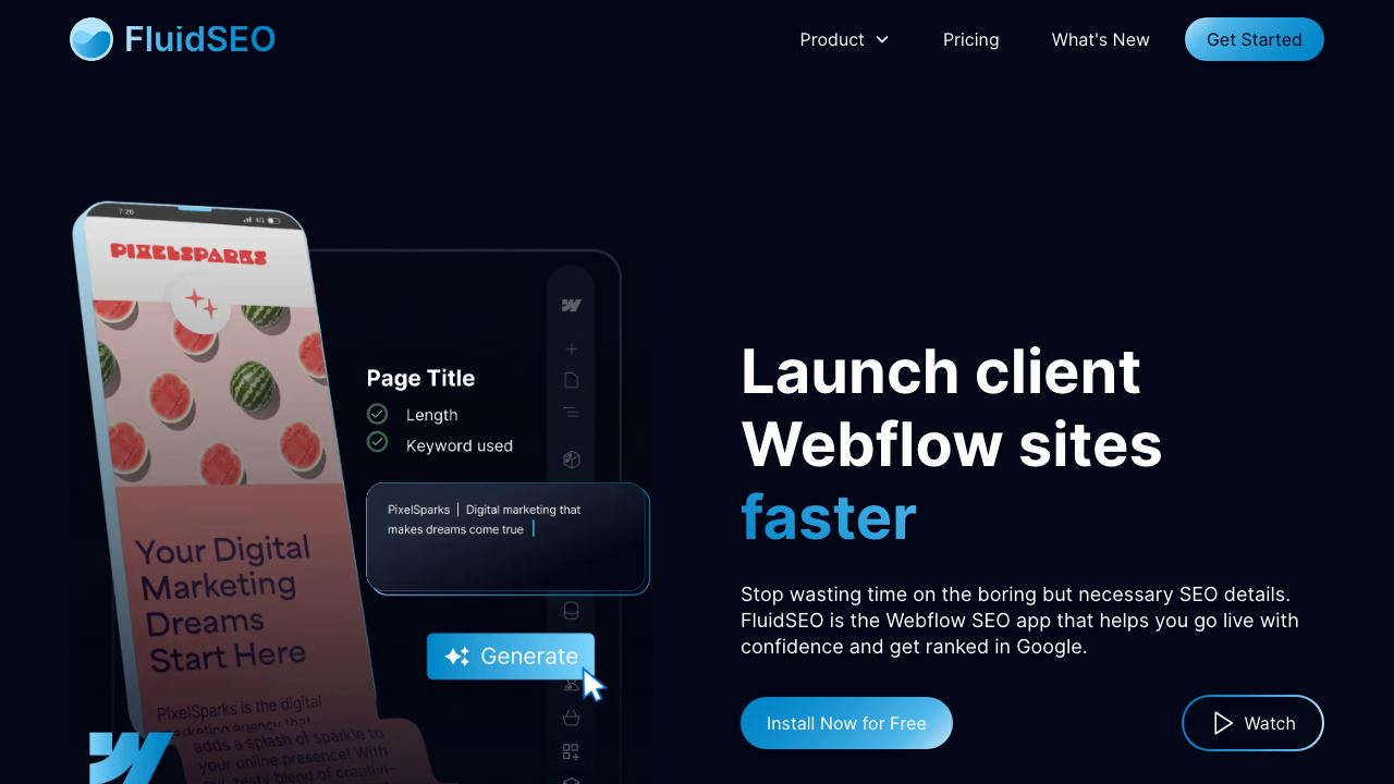 FluidSEO 网站截图