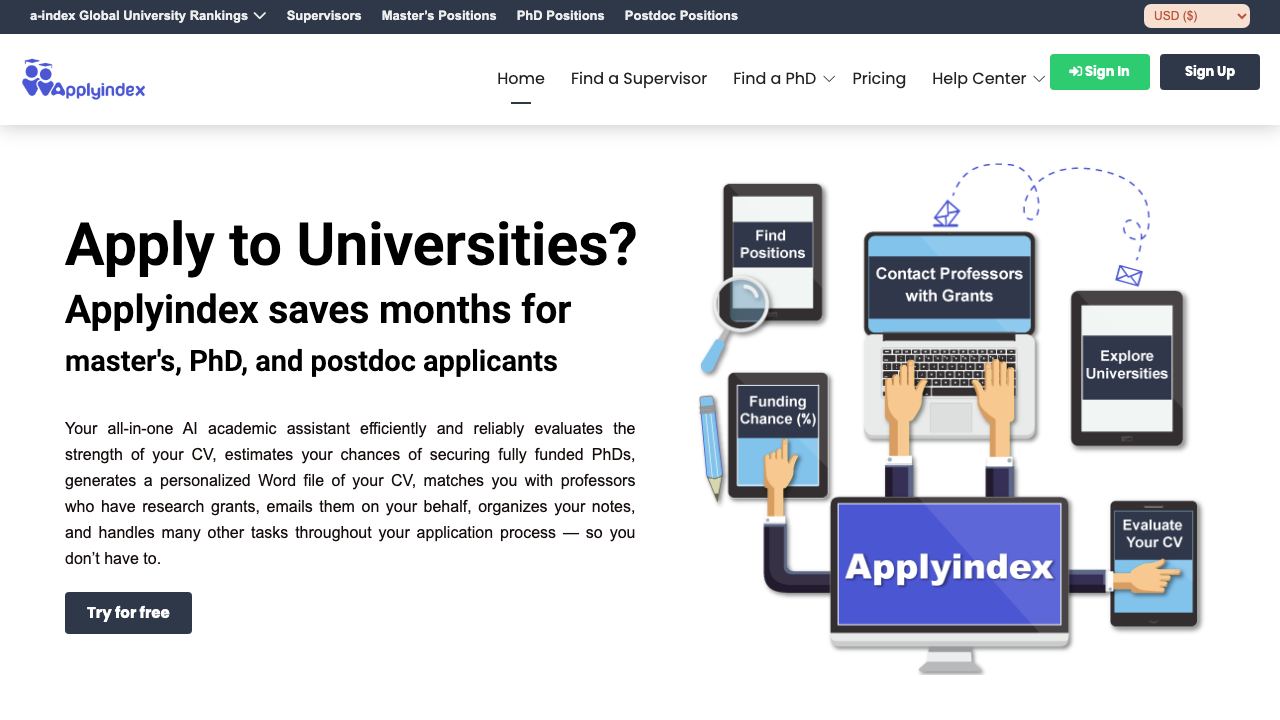 Applyindex 网站截图