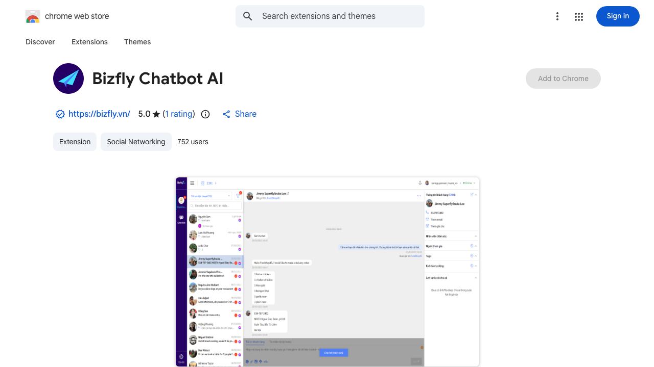 Bizfly Chatbot AI website screenshot