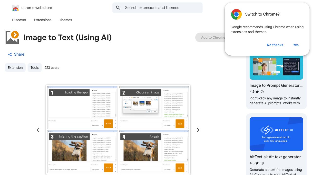 Image to Text (Using AI) 网站截图