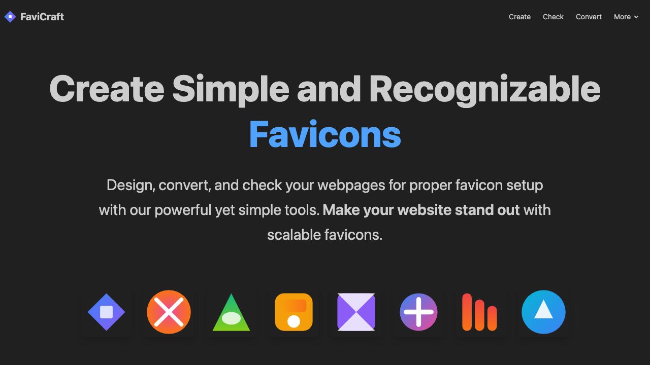 FaviCraft 网站截图