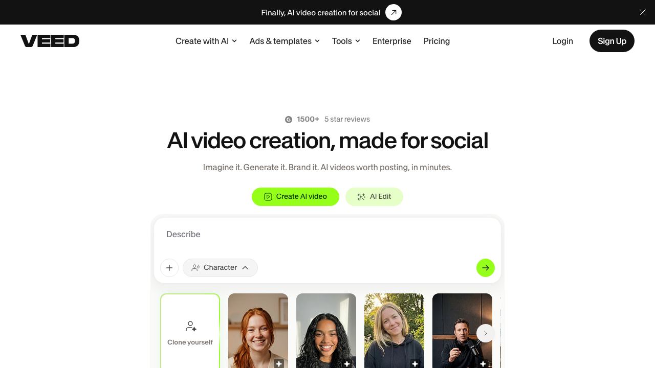 VEED.IO website screenshot
