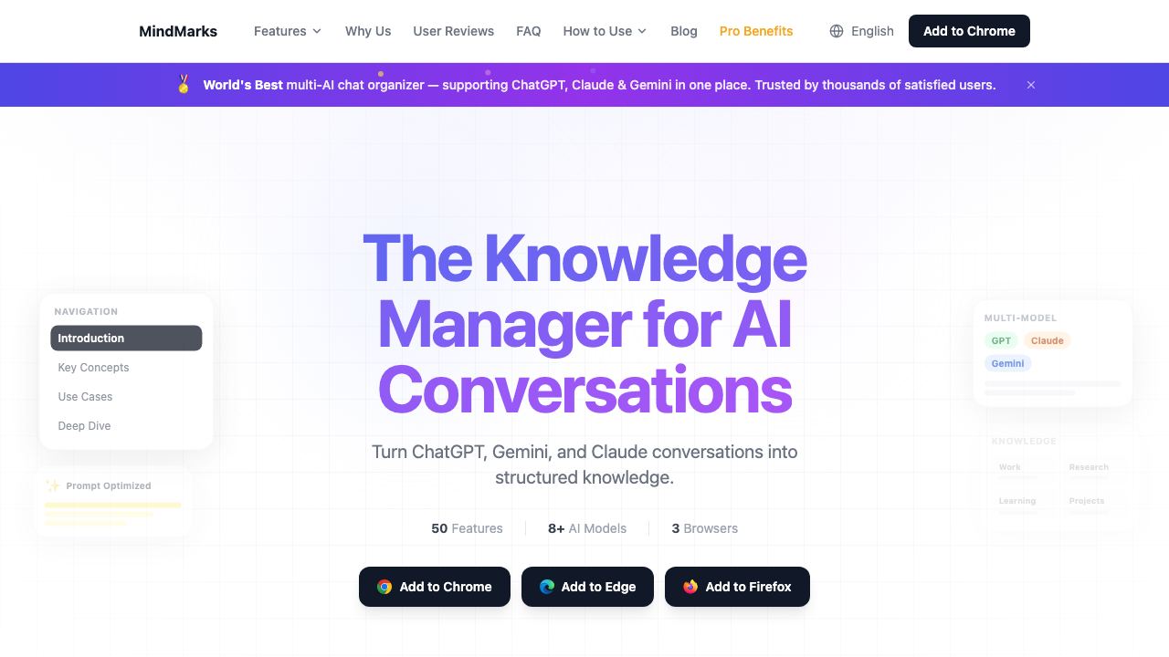 MindMarks website screenshot