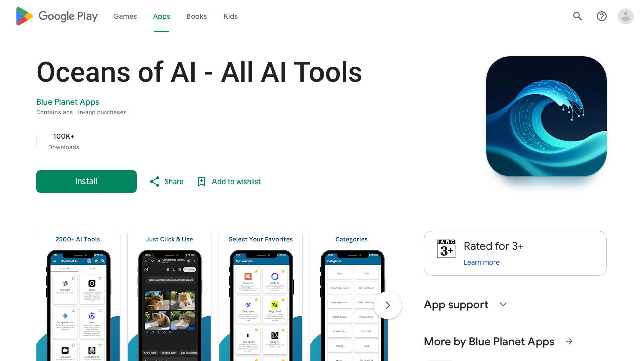 Oceans of AI 网站截图