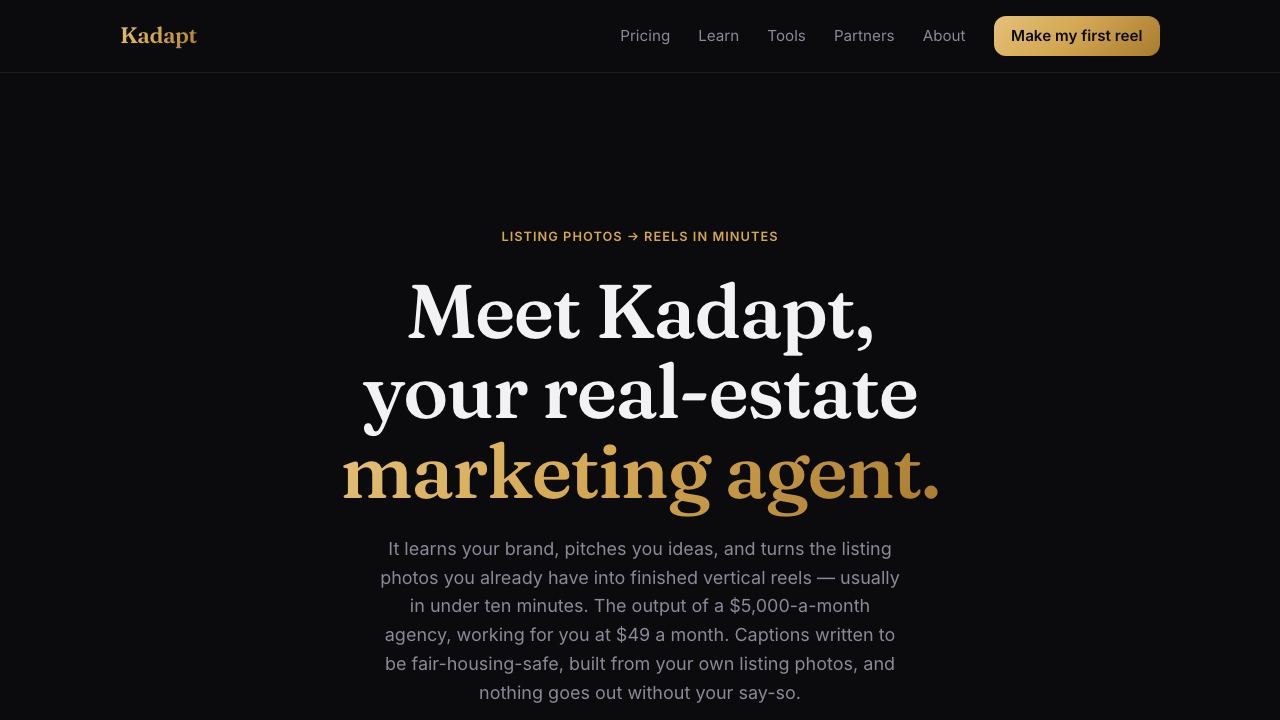 Kadapt 网站截图