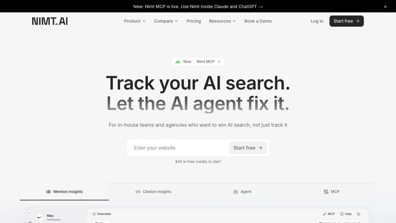 Nimt.ai 网站截图