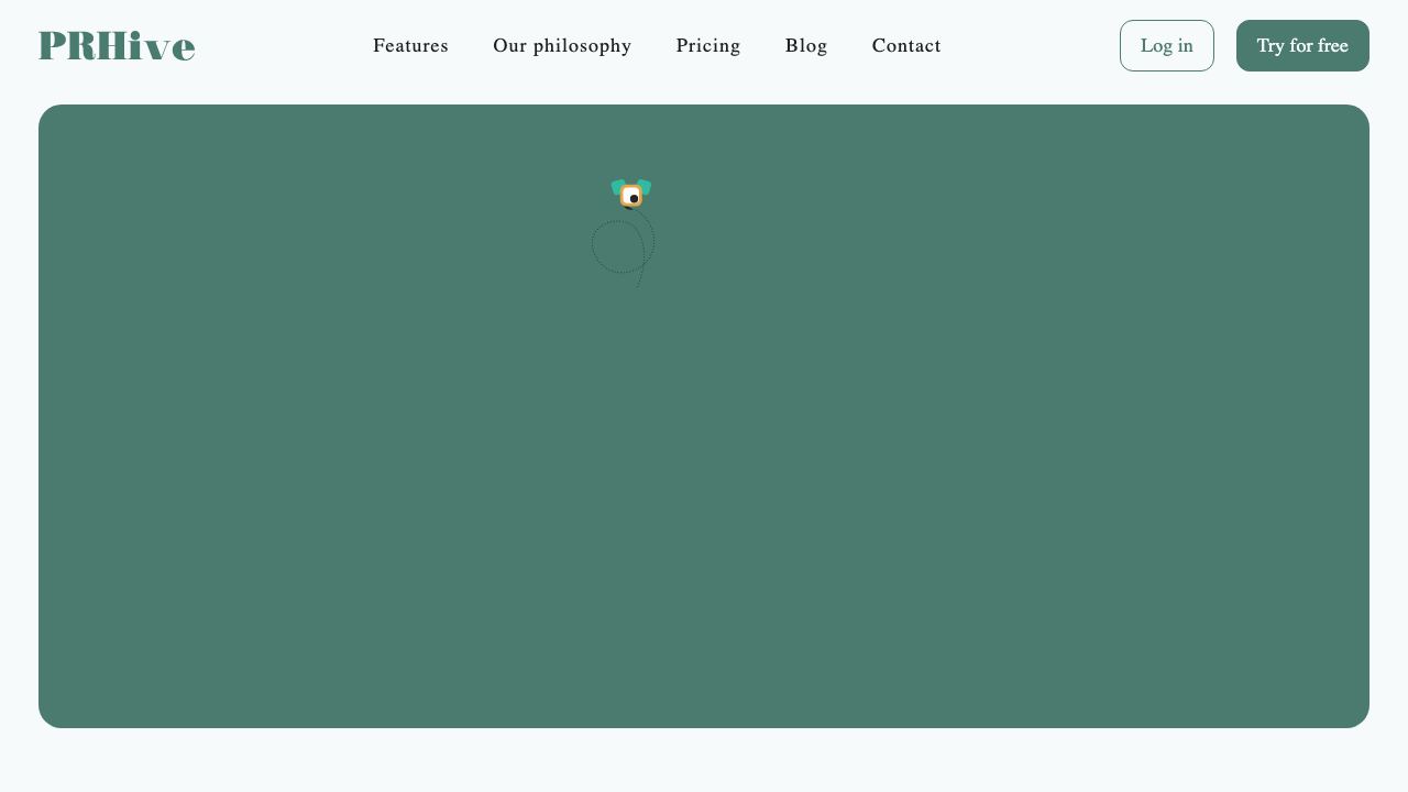 PRHive | Public Relations Software 网站截图