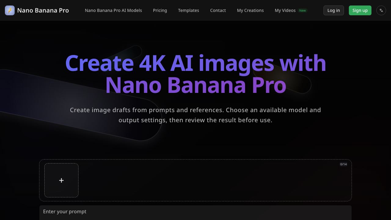 nano banana pro studio 网站截图