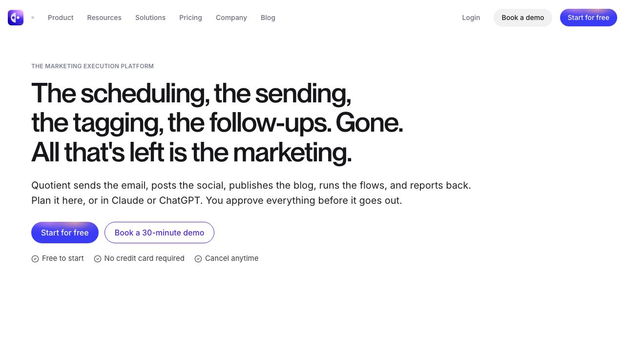 Quotient website screenshot