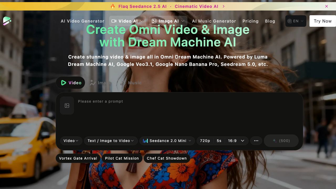Dream Machine AI Online 网站截图
