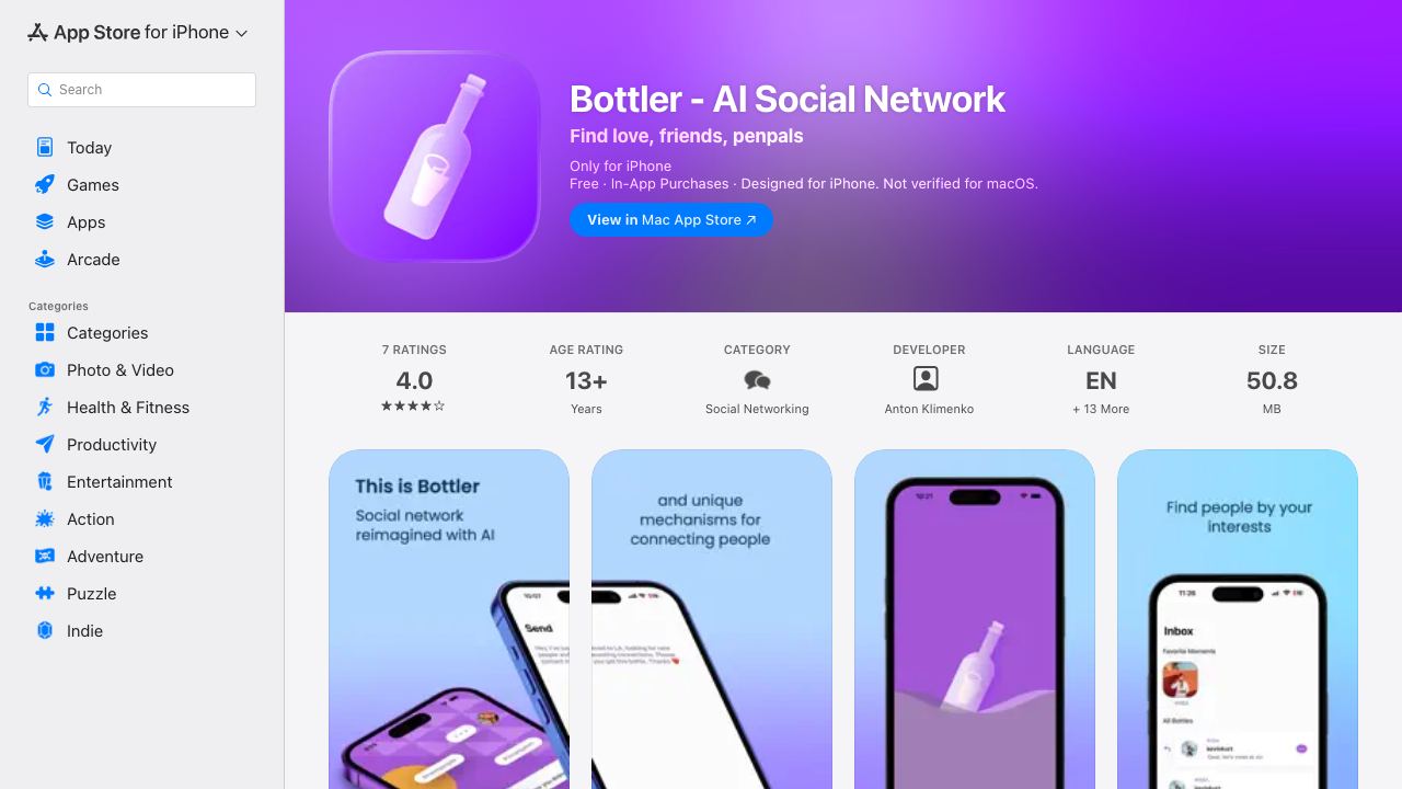 Bottler 网站截图