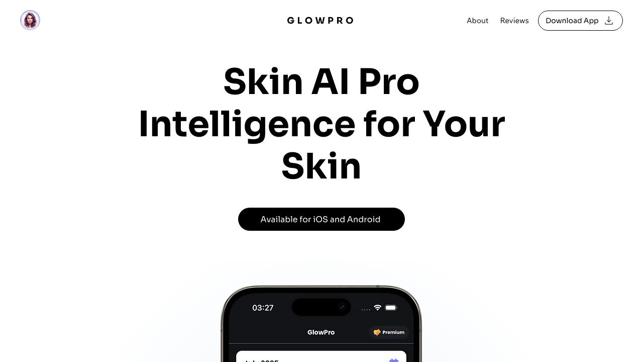 GlowPro website screenshot