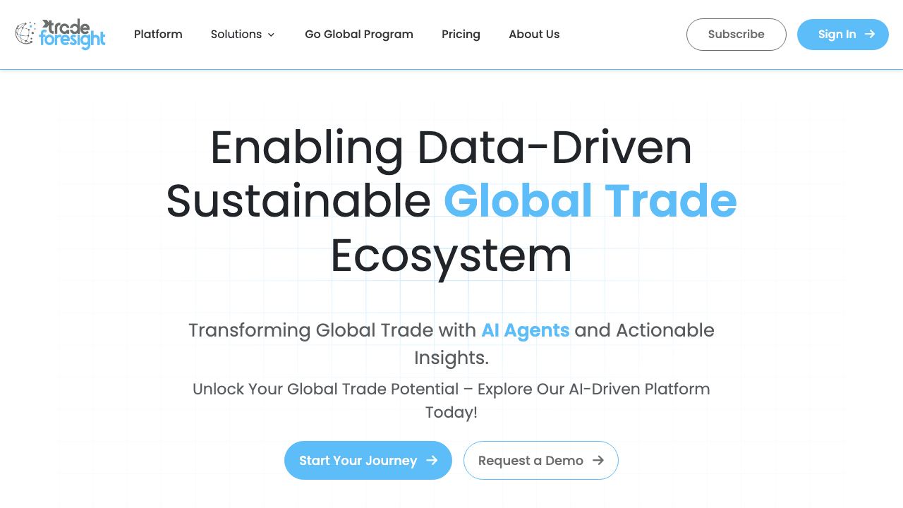 Trade Foresight website screenshot