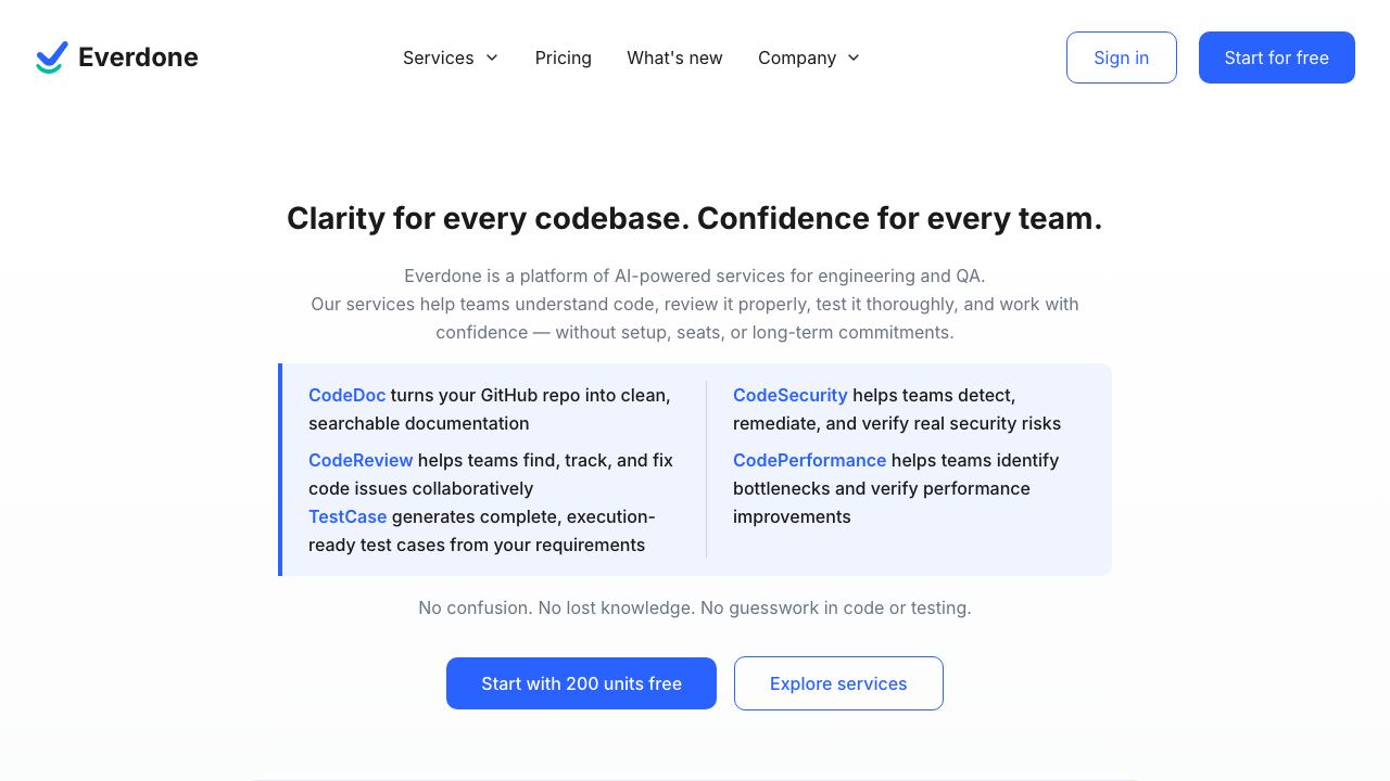Everdone website screenshot