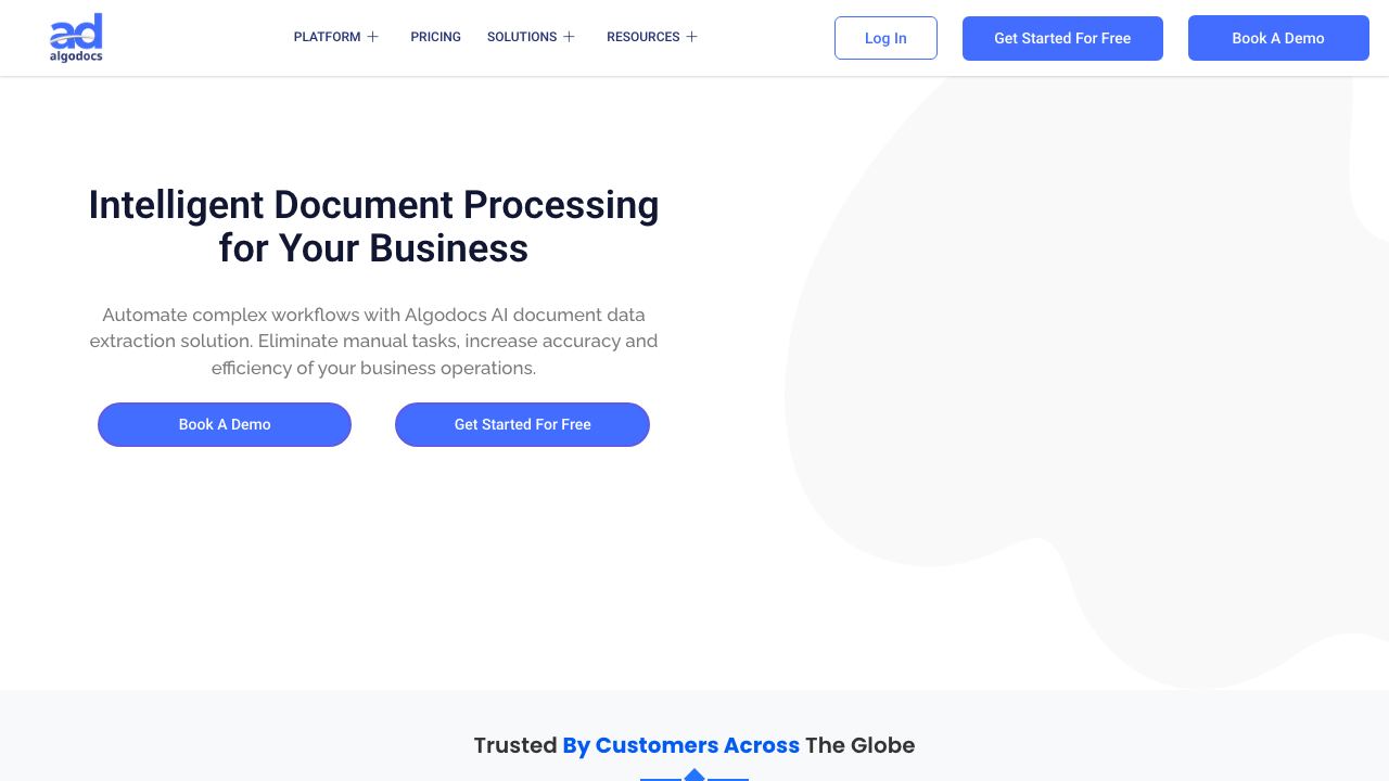 AlgoDocs website screenshot