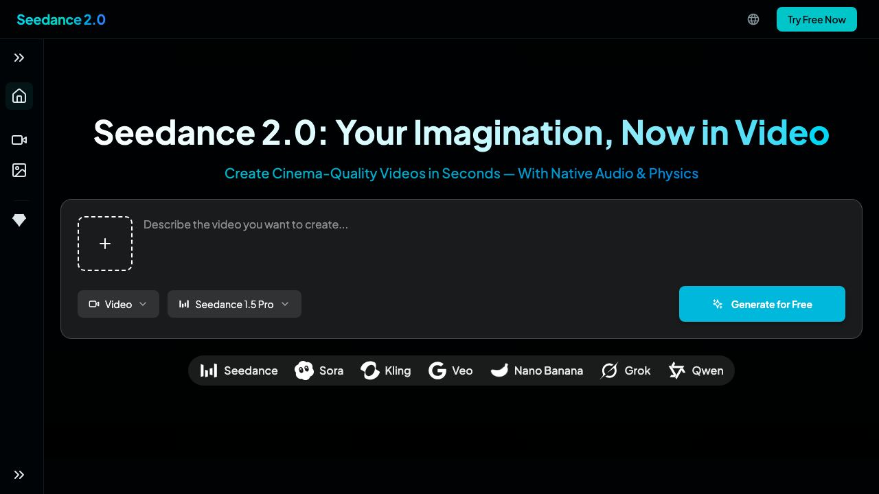 Seedance 2.0: Create Cinematic Videos Online website screenshot