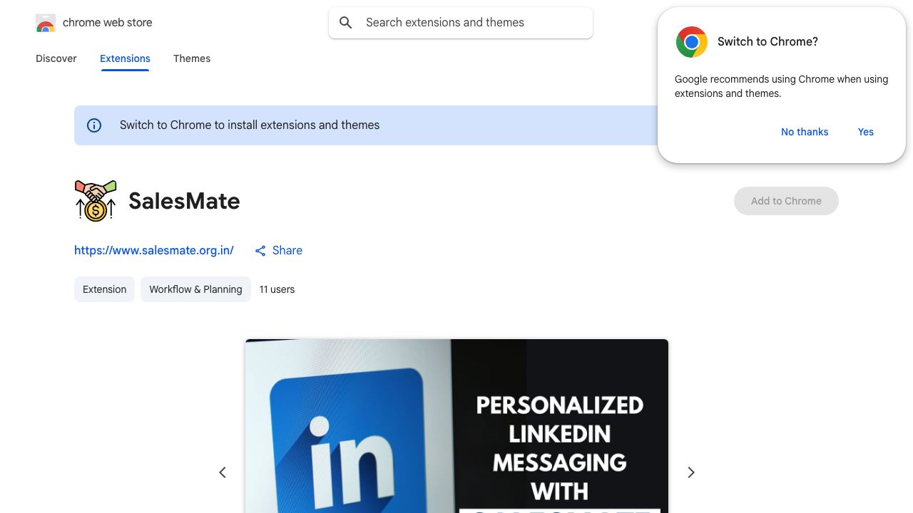 SalesMate 网站截图