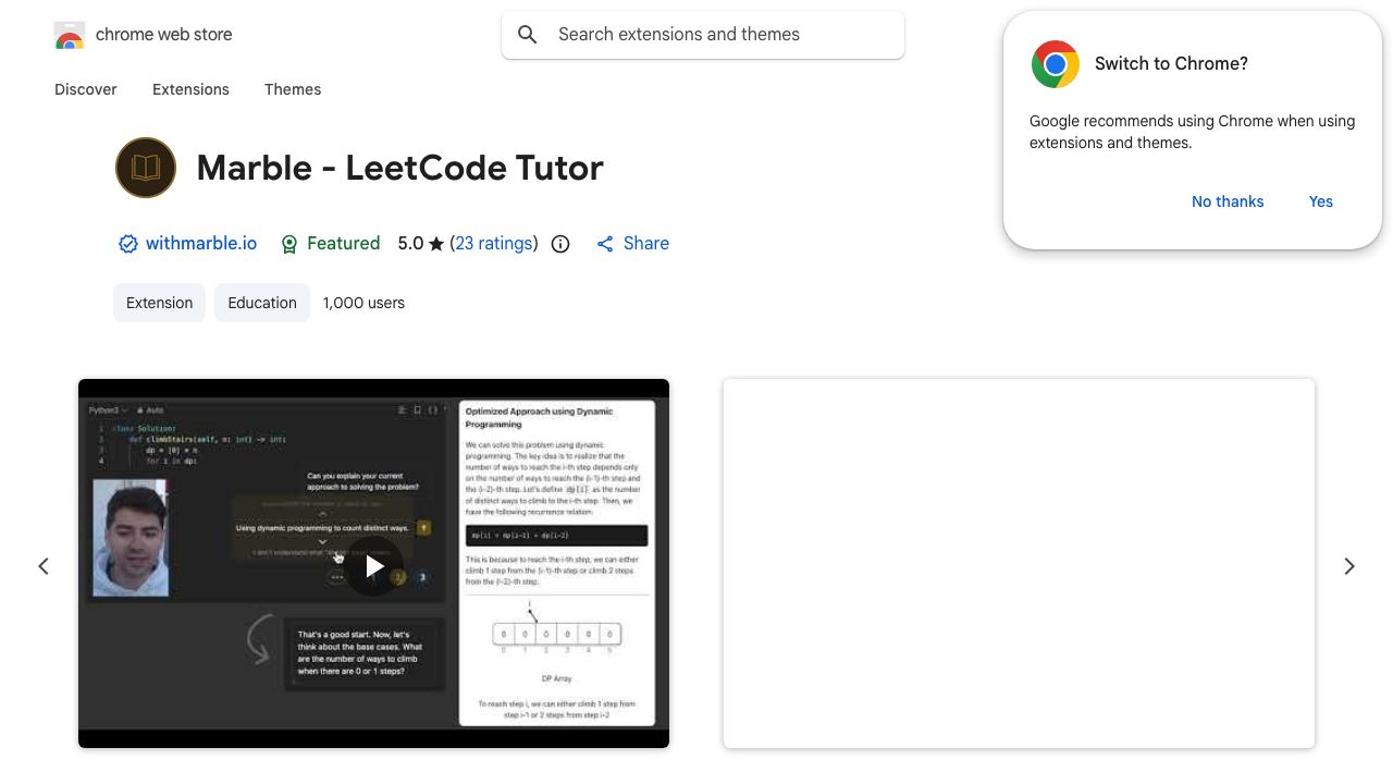 Marble - LeetCode Tutor 网站截图