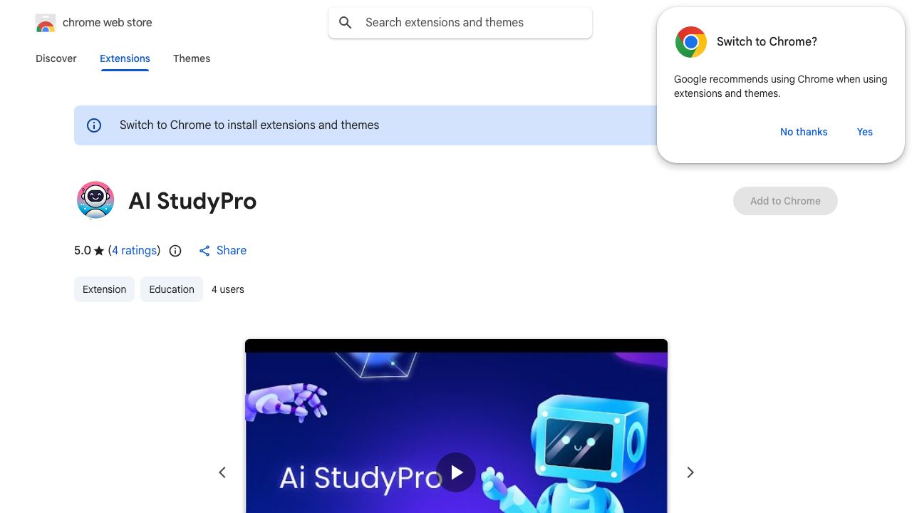 AI StudyPro website screenshot