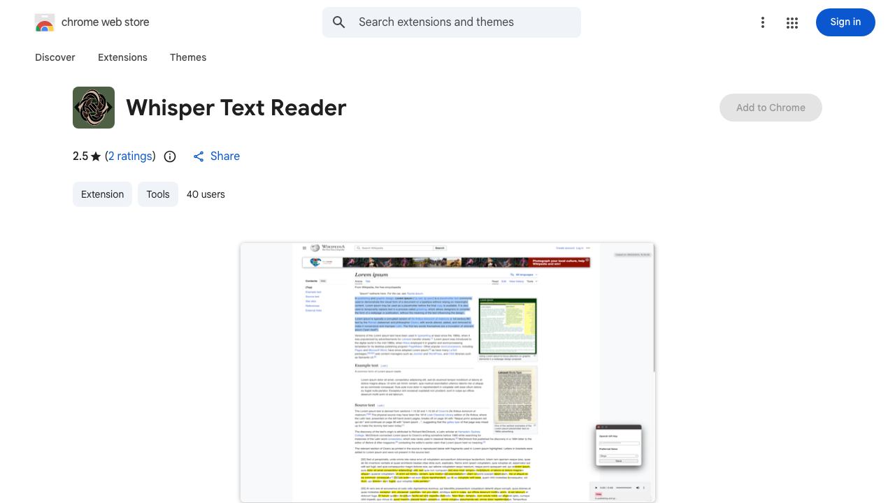 Whisper Text Reader 网站截图