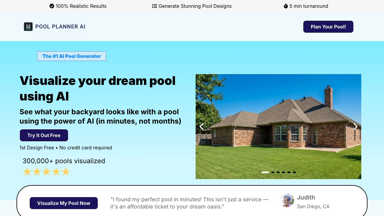 Pool Planner AI 网站截图