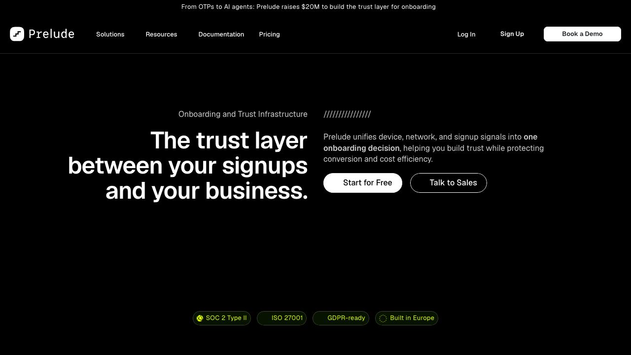 Prelude Verify 网站截图