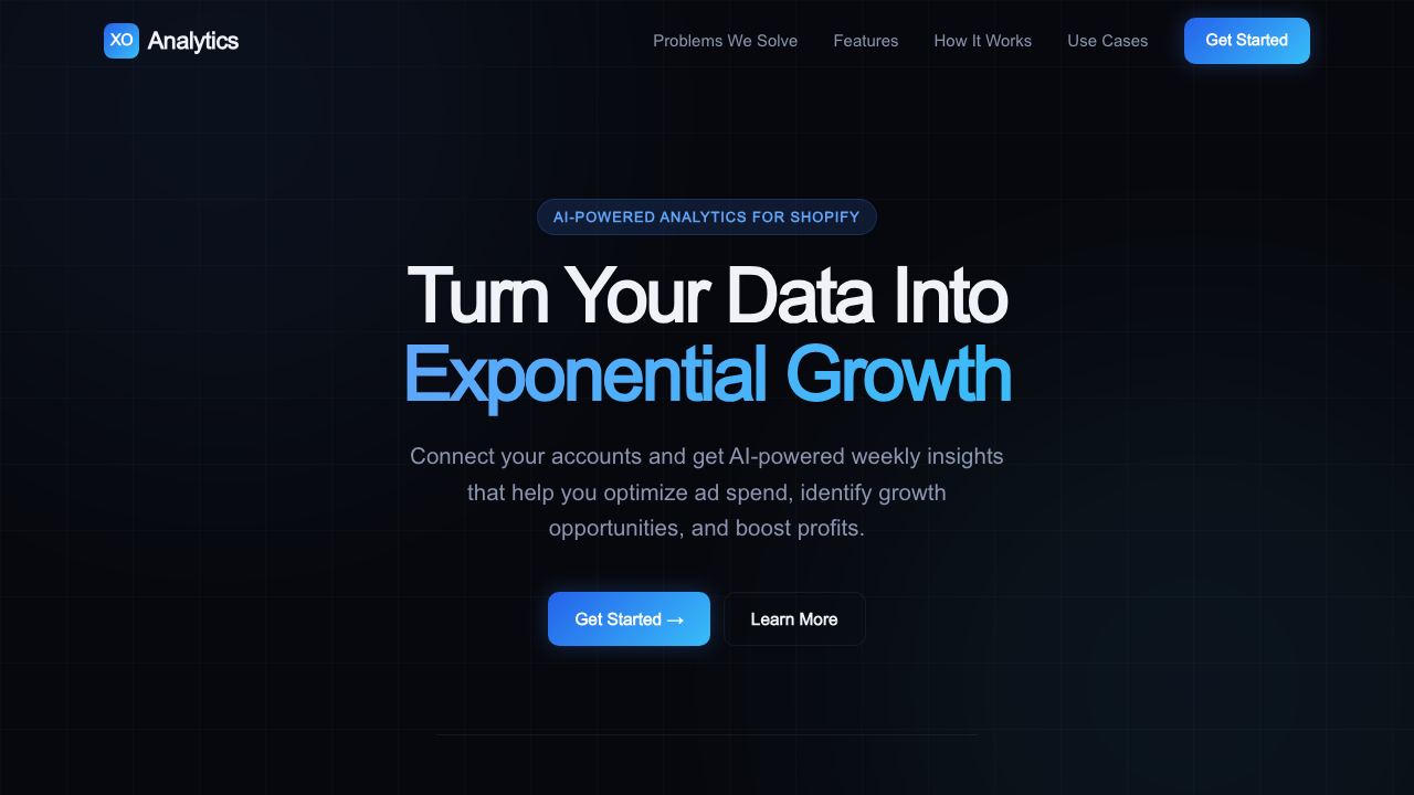 XO Analytics 网站截图