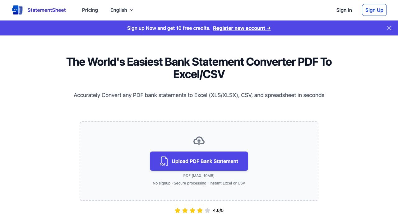StatementSheet 网站截图