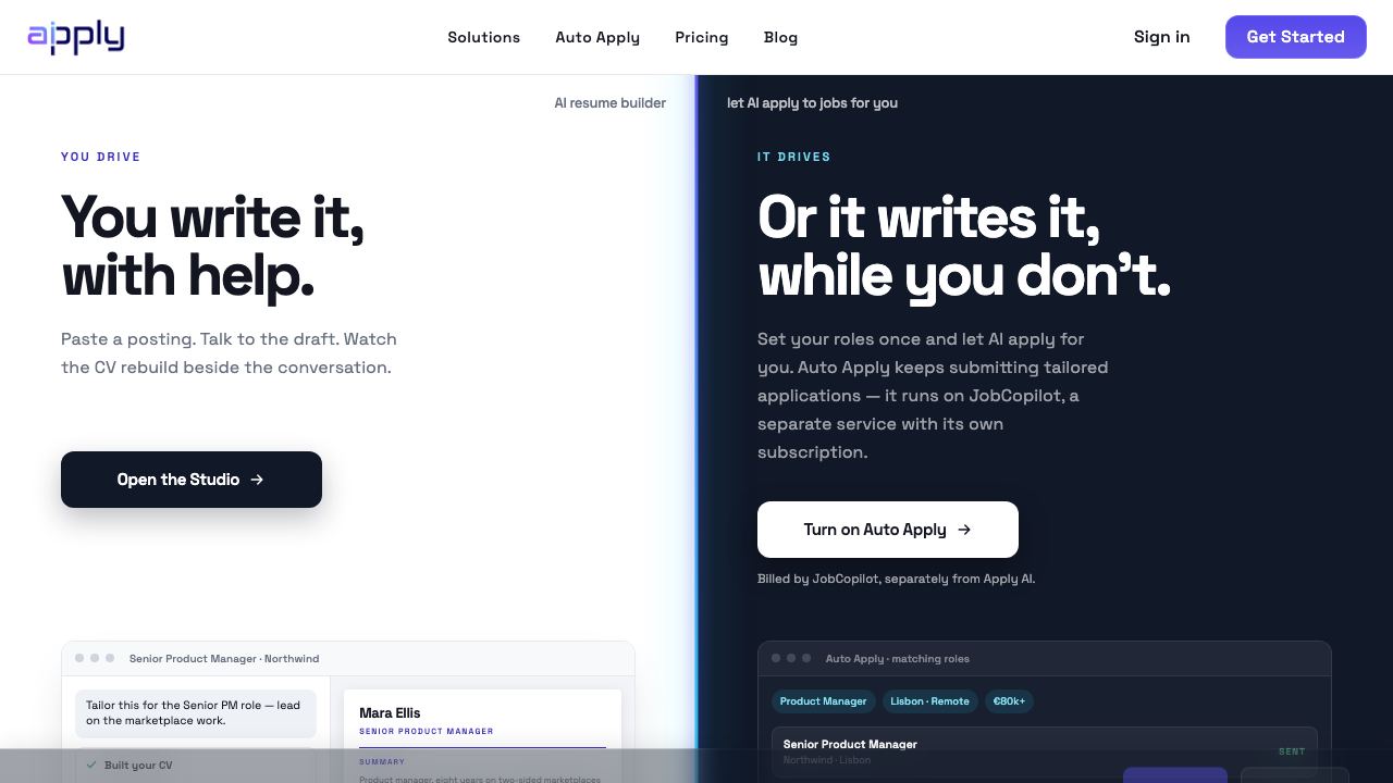 Apply AI website screenshot