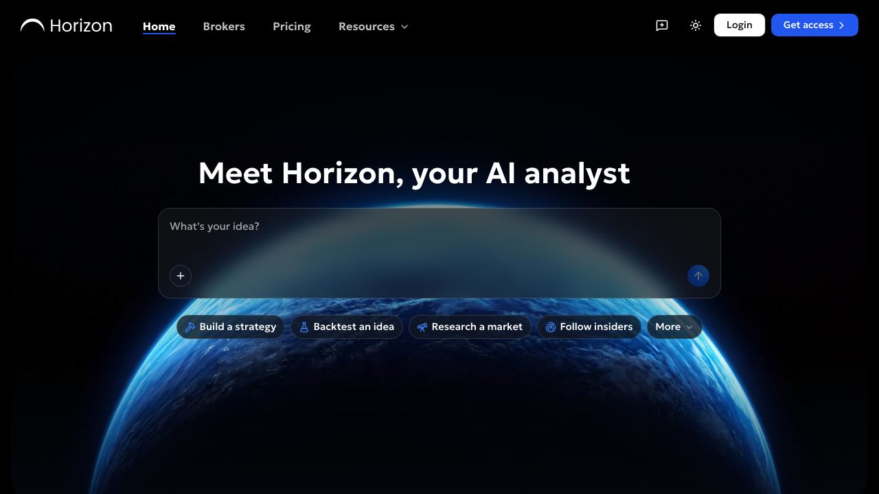 Horizon website screenshot