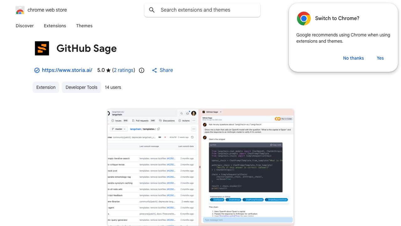 GitHub Sage 网站截图