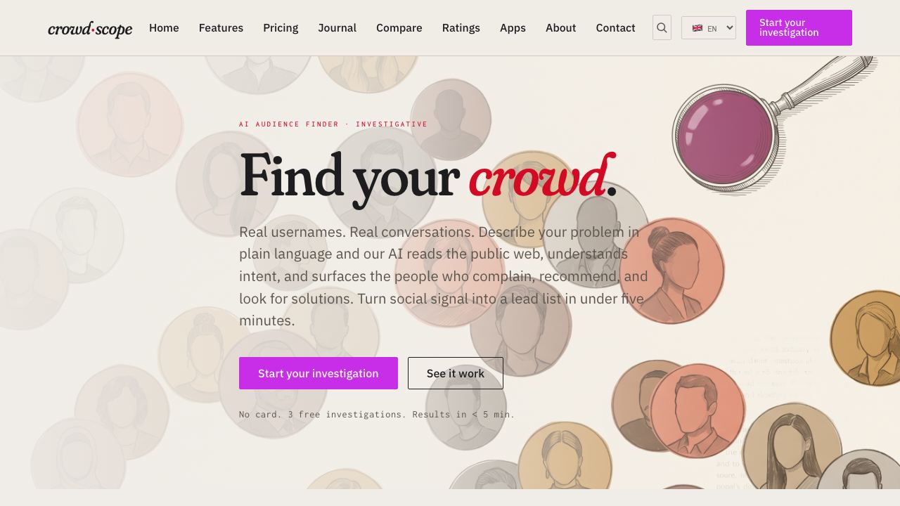 Crowd Source website screenshot