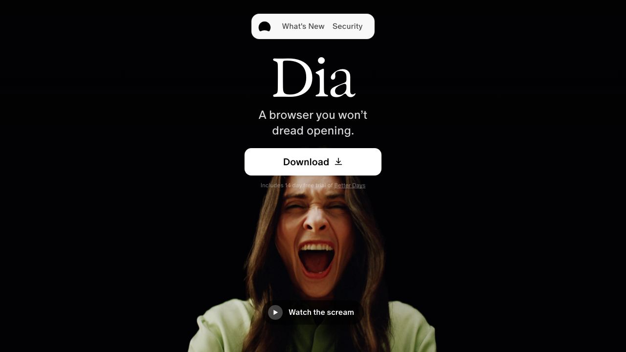 Dia Browser 网站截图