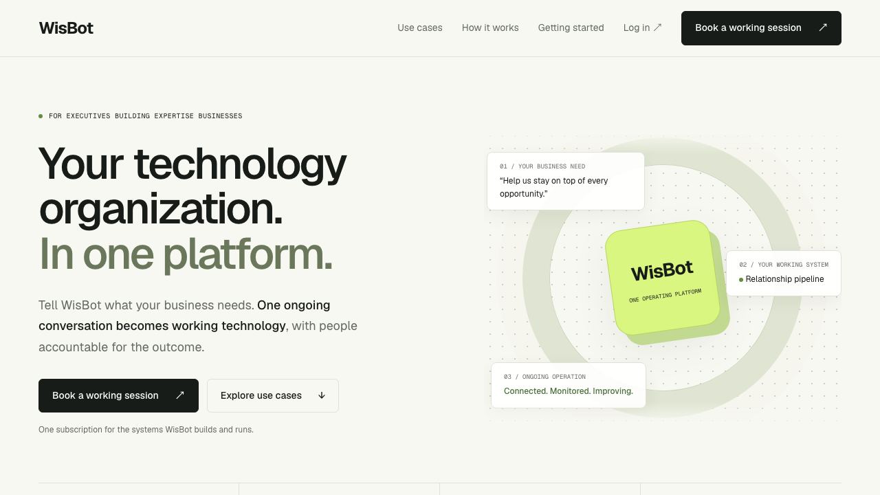 WisBot website screenshot